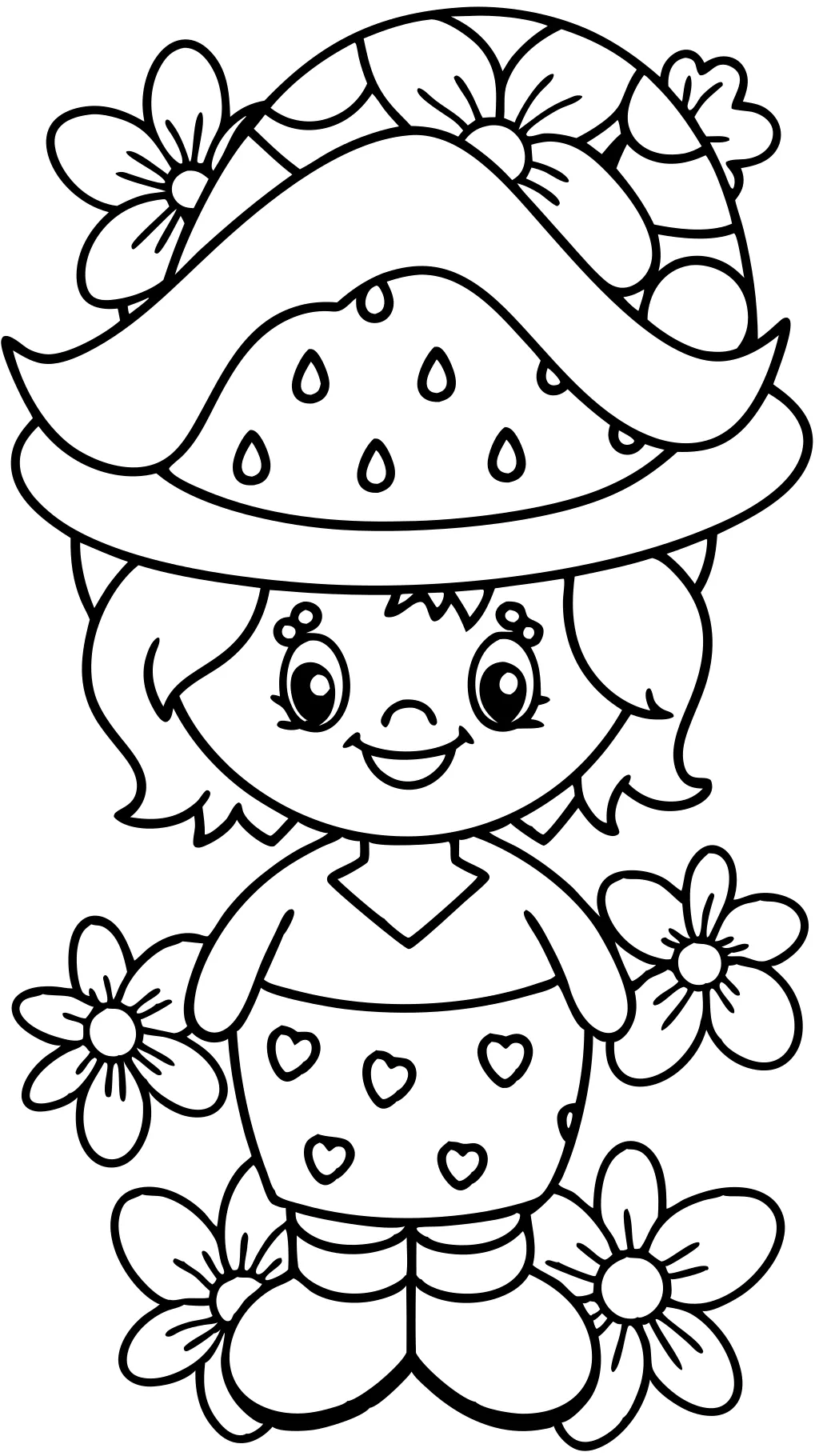 coloriage shortcake aux fraises